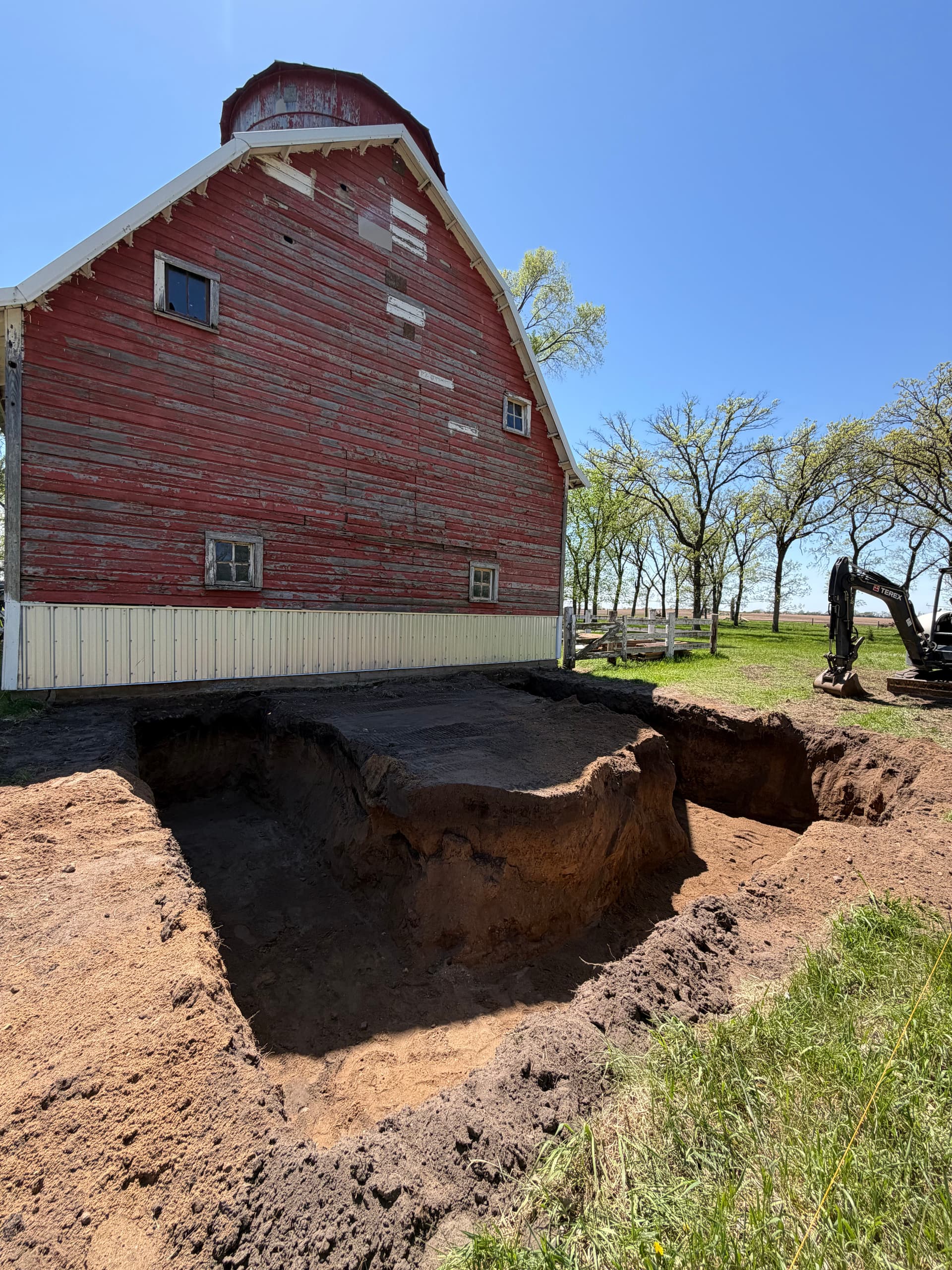 Foundation Excavation for a Barn Addition Done Right