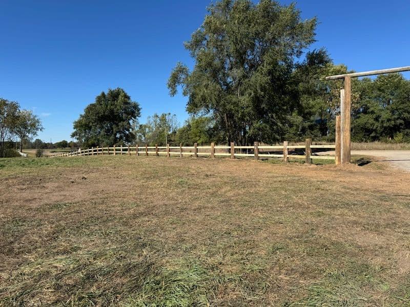 Completed Fence and Gate Installation with Rustic Charm image