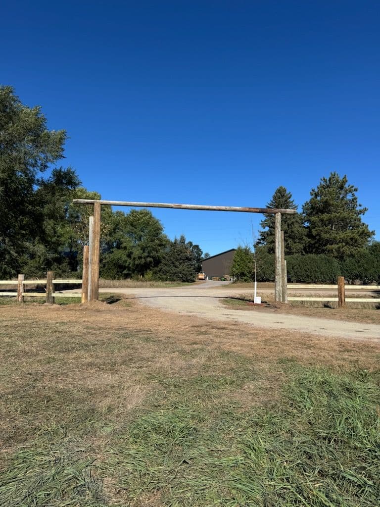Gallery photos for Completed Fence and Gate Installation with Rustic Charm: Image #1