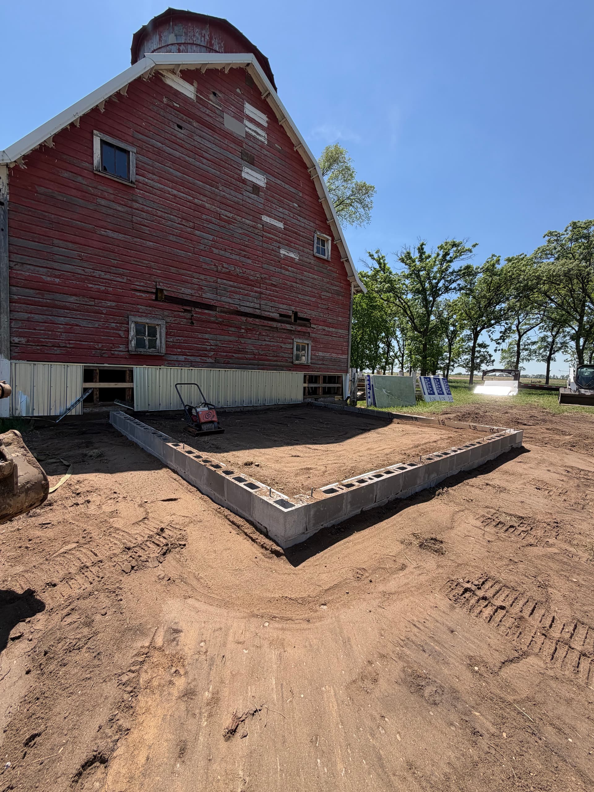 Gallery photos for Barn Addition Foundation Backfilled and Ready to Build: Image #2